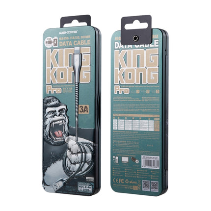 WK WDC-114i 1m 3A King Kong Pro Series USB to Micro USB Data Sync Charging Cable(Tarnish)-garmade.com
