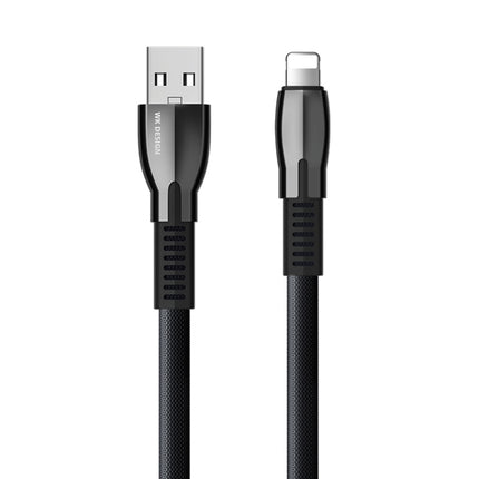WK WDC-107i 1m 2.4A Saint Zinc Alloy Series USB to 8 Pin Data Sync Charging Cable (Black)-garmade.com