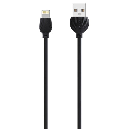 awei CL-63 2.5A 8 Pin Charging + Transmission Aluminum Alloy Data Cable, Length: 1m(Black)-garmade.com