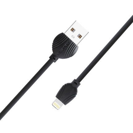 awei CL-63 2.5A 8 Pin Charging + Transmission Aluminum Alloy Data Cable, Length: 1m(Black)-garmade.com