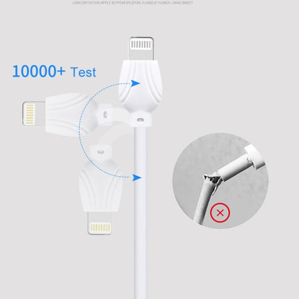 awei CL-63 2.5A 8 Pin Charging + Transmission Aluminum Alloy Data Cable, Length: 1m(White)-garmade.com