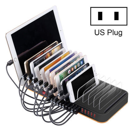 WLX-815 100W 15 Ports USB Fast Charging Dock Smart Charger with Phone & Tablet Holder, US Plug-garmade.com