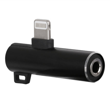 2 in 1 Ball Head Shape 8 Pin + 3.5mm to 8 Pin Male Charging Audio Adapter(Black)-garmade.com