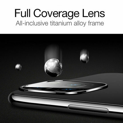 Titanium Alloy Camera Lens Protector Tempered Glass Film for iPhone 11 Pro / 11 Pro Max (Black)-garmade.com