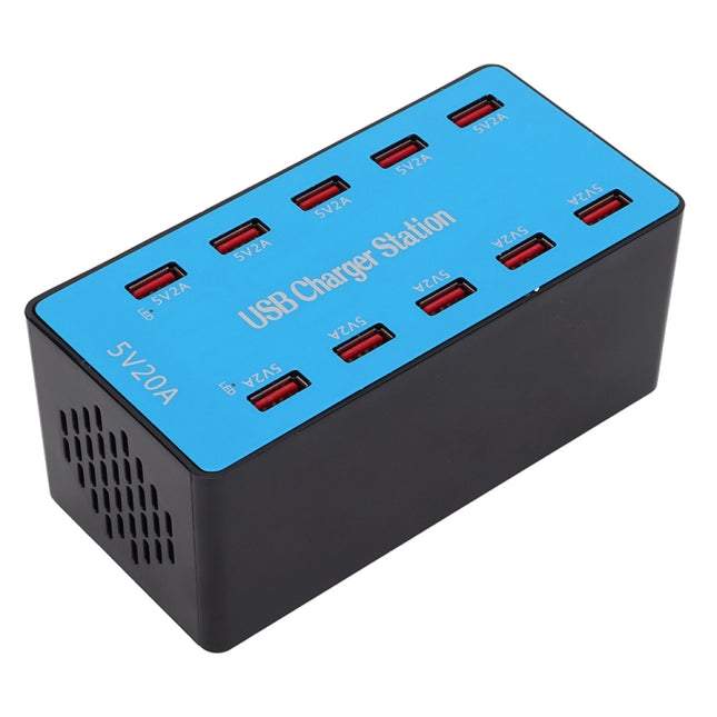 A5B 100W 10 Ports USB Smart Charging Station with Indicator Light, US Plug-garmade.com