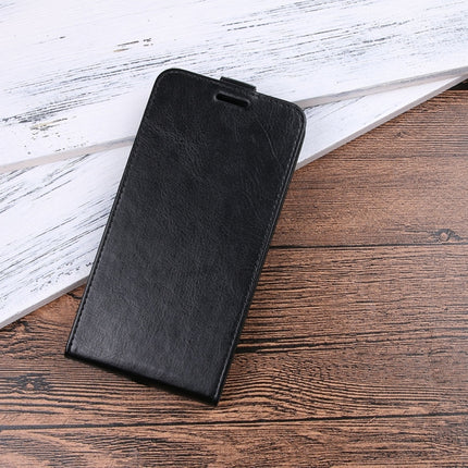 For iPhone X / XS Crazy Horse Texture Vertical Flip Leather Case with Card Slot & Photo Frame (Black)-garmade.com