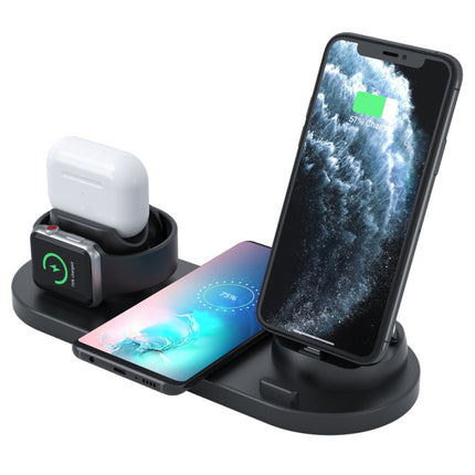 HQ-UD15-upgraded 6 in 1 Wireless Charger For iPhone, Apple Watch, AirPods and Other Android Phones(Black)-garmade.com