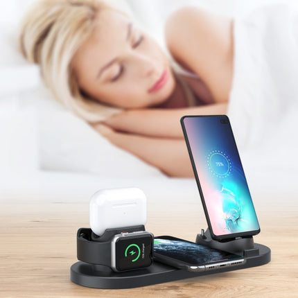 HQ-UD15-upgraded 6 in 1 Wireless Charger For iPhone, Apple Watch, AirPods and Other Android Phones(Black)-garmade.com