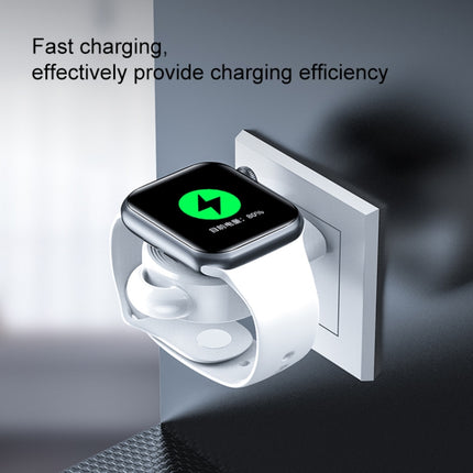 K02 Universal Portable Magnetic Wireless Charger for Apple Watch Series 6 / 5 / SE / 4 / 3 / 2 / 1(White)-garmade.com
