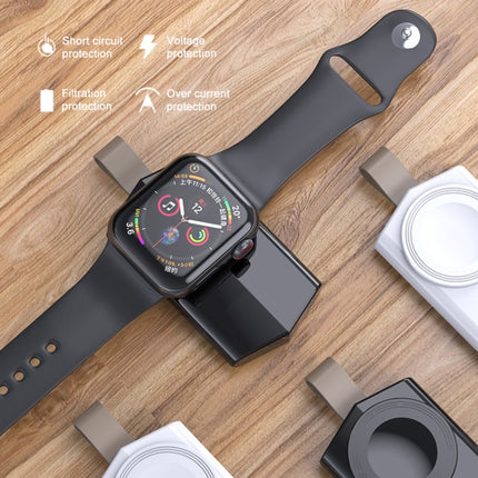 K03 Universal Portable Magnetic Wireless Charger for Apple Watch Series 6 / 5 / SE / 4 / 3 / 2 / 1 (Black)-garmade.com
