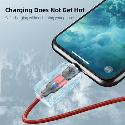 1m 3A Output 3 in 1 USB to 8 Pin + USB-C / Type-C + Micro USB 540 Degree Rotating Magnetic Data Sync Charging Cable(Black)-garmade.com