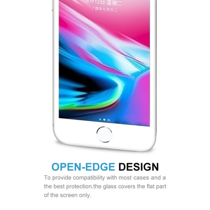 For iPhone 8 Plus 0.26mm 9H Surface Hardness 2.5D Explosion-proof Full Screen Silk-screen Tempered Glass Screen Film (White)-garmade.com