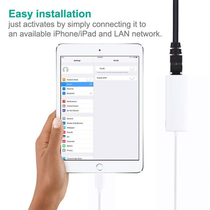 QTS-LAN8152B 1m 8 Pin to RJ45 Ethernet LAN Network Adapter Cable(White)-garmade.com