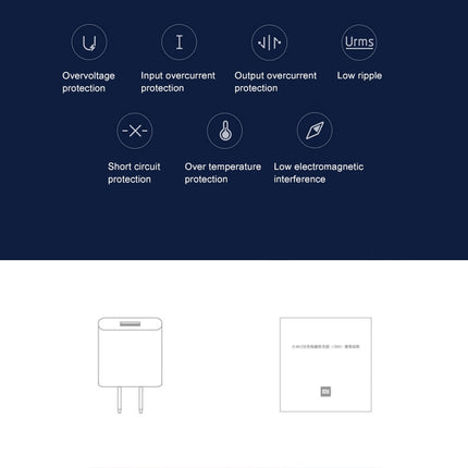 Original Xiaomi 18W Wall Charger Adapter Single Port USB Quick Charger, US Plug-garmade.com