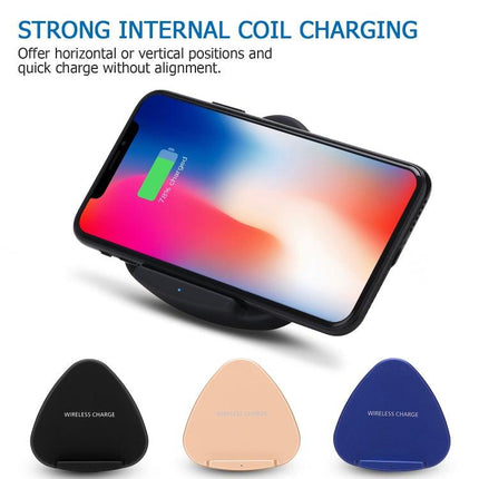 QK11 10W ABS + PC Fast Charging Qi Wireless Charger Pad(Black)-garmade.com