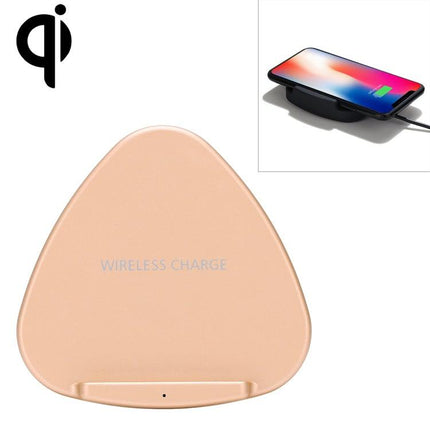 QK11 10W ABS + PC Fast Charging Qi Wireless Charger Pad(Gold)-garmade.com