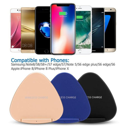 QK11 10W ABS + PC Fast Charging Qi Wireless Charger Pad(Gold)-garmade.com