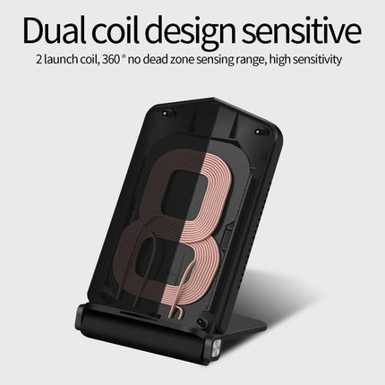 Q200 5W ABS + PC Fast Charging Qi Wireless Fold Charger Pad(Black)-garmade.com