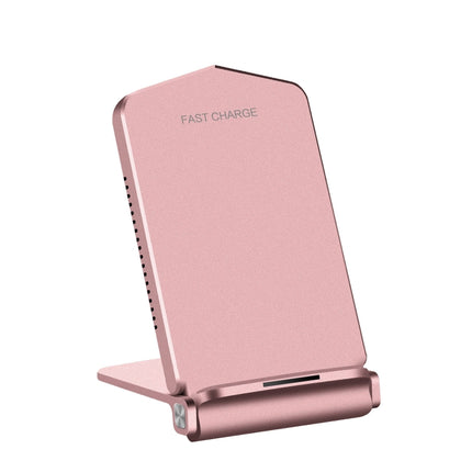 Q200 5W ABS + PC Fast Charging Qi Wireless Fold Charger Pad(Rose Gold)-garmade.com