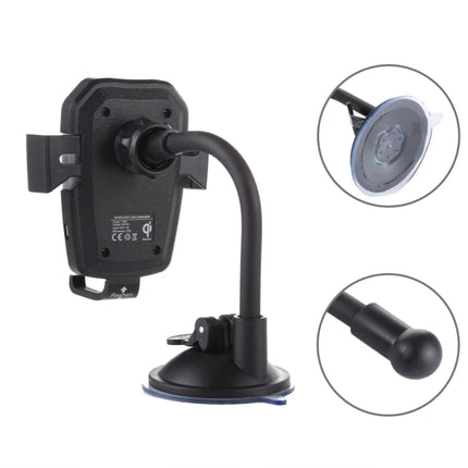 K81 10W QI Universal Rotating Gravity Induction Car Wireless Charging Mobile Phone Holder with Suction Cup-garmade.com