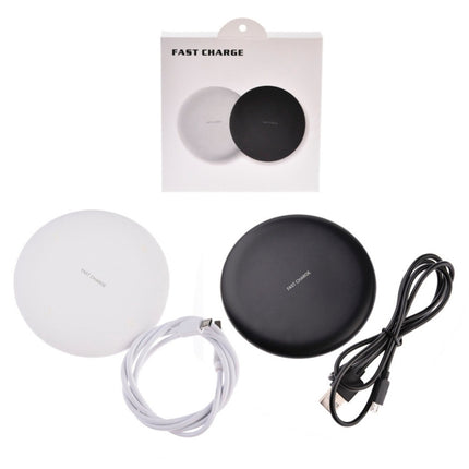 TOVYS-KC-N5 9V 1A Output Frosted Round Wire Qi Standard Fast Charging Wireless Charger, Cable Length: 1m(Black)-garmade.com