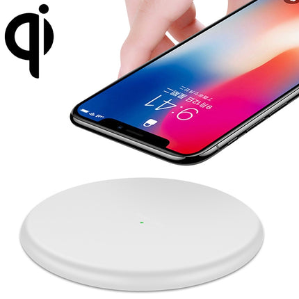 TOVYS-KC-N5 9V 1A Output Frosted Round Wire Qi Standard Fast Charging Wireless Charger, Cable Length: 1m(White)-garmade.com