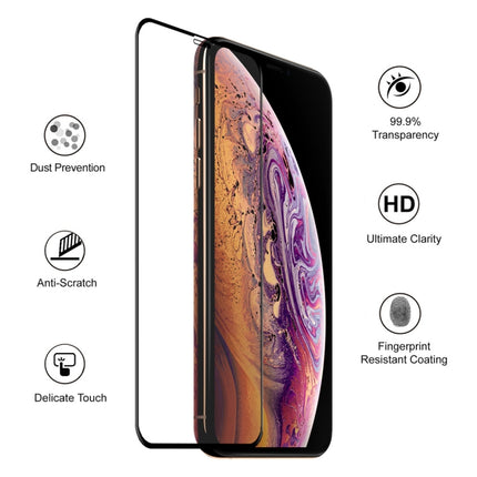 ENKAY Hat-Prince 0.26mm 9H 6D Curved Full Screen Tempered Glass Film for iPhone 11 Pro / XS / X(Black)-garmade.com