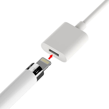 1m Apple Pencil Charging Cable for iPad Pro(White)-garmade.com