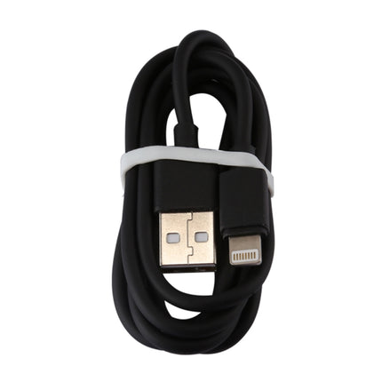 For iPhone 5V 2.1A Intellgent Identification USB Charger with 1m USB to 8 Pin Charging Cable, EU Plug(Black)-garmade.com