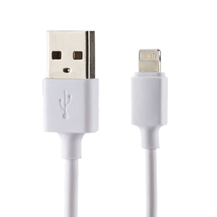 For iPhone 5V 2.1A Intellgent Identification USB Charger with 1m USB to 8 Pin Charging Cable, EU Plug(White)-garmade.com