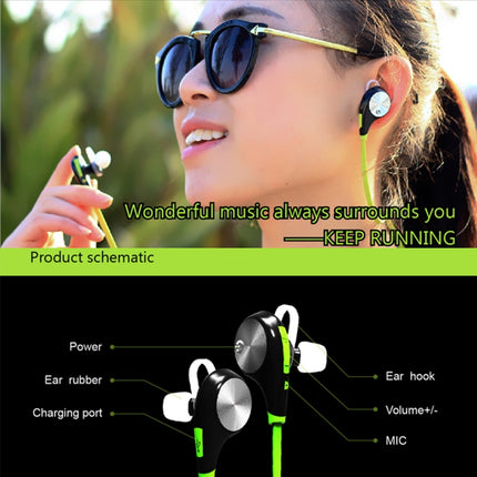 Universe IPX4 Waterproof Sports Wireless Bluetooth V4.1 Earphone Stereo Headset, For iPhone, Samsung, Huawei, Xiaomi, HTC and Other Smartphones-garmade.com