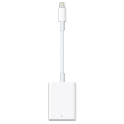 8 Pin to SD Card Camera Reader Adapter, Support iOS 9.2 or Above (White)-garmade.com