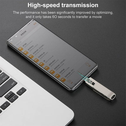 RQW-10X 3 in 1 USB 2.0 & 8 Pin & USB-C / Type-C 128GB Flash Drive, for iPhone & iPad & iPod & Most Android Smartphones & PC Computer-garmade.com