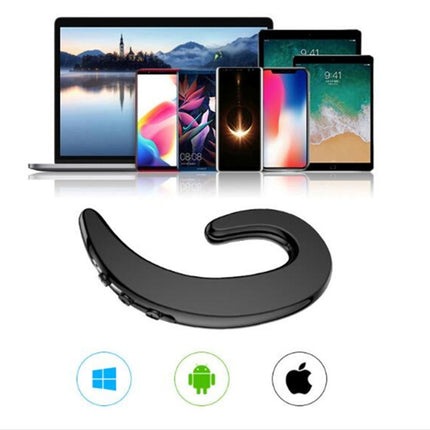 B18 Bone Conduction Bluetooth V4.1 Sports Headphone Earhook Headset, For iPhone, Samsung, Huawei, Xiaomi, HTC and Other Smart Phones or Other Bluetooth Audio Devices(Black)-garmade.com