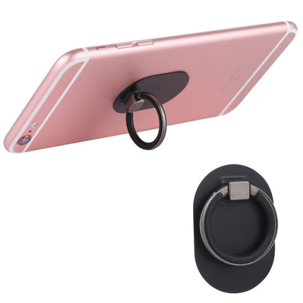 Universal Phone Adhesive Metal Plate 360 Degree Rotation Stand Finger Grip Ring Holder(Black)-garmade.com