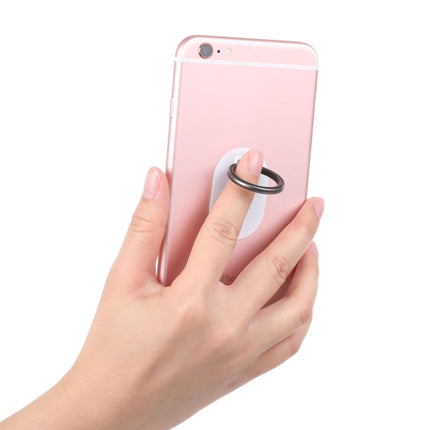 Universal Phone Adhesive Metal Plate 360 Degree Rotation Stand Finger Grip Ring Holder(White)-garmade.com