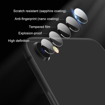 For iPhone SE 2020 10 PCS 9H 2.5D Round Edge Rear Camera Lens Tempered Glass Film-garmade.com