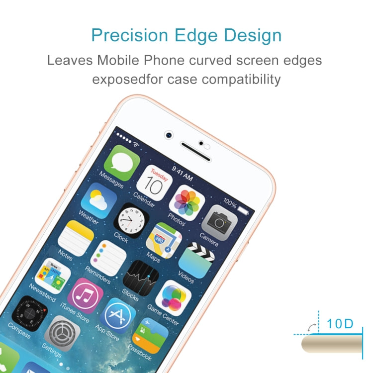 Anti-scratch 9H Full Screen HD Tempered Glass Film for iPhone 8 Plus & 7 Plus(White)-garmade.com