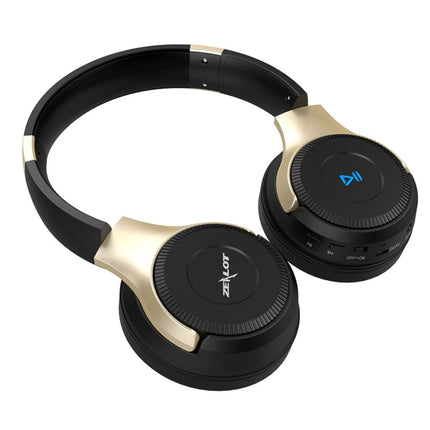 ZEALOT B26T Stereo Wired Wireless Bluetooth 4.0 Subwoofer Headset with 3.5mm Universal Audio Cable Jack & HD Microphone, For Mobile Phones & Tablets & Laptops, Support 32GB TF Card Maximum(Gold)-garmade.com