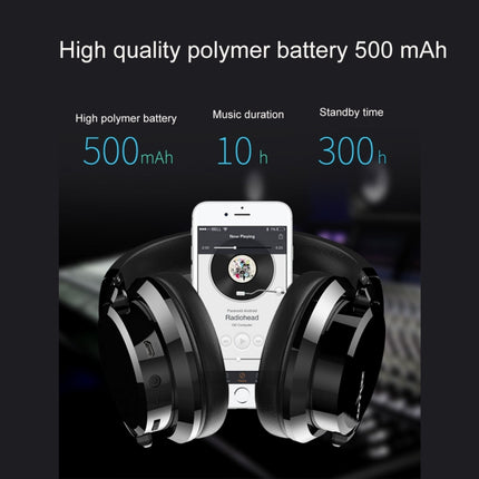 ZEALOT B21 Stereo Wired Wireless Bluetooth 4.0 Subwoofer Headset with 3.5mm Universal Audio Cable Jack & HD Microphone, For Mobile Phones & Tablets & Laptops(Black)-garmade.com