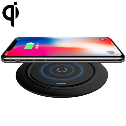 Q18 Fast Charging Qi Wireless Charger Station with Indicator Light(Black)-garmade.com