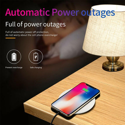 Q18 Fast Charging Qi Wireless Charger Station with Indicator Light(Black)-garmade.com