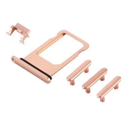 Card Tray + Volume Control Key + Power Button + Mute Switch Vibrator Key for iPhone 8 Plus(Gold)-garmade.com