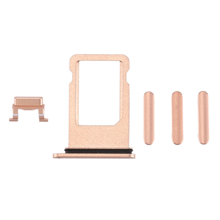 Card Tray + Volume Control Key + Power Button + Mute Switch Vibrator Key for iPhone 8 Plus(Gold)-garmade.com