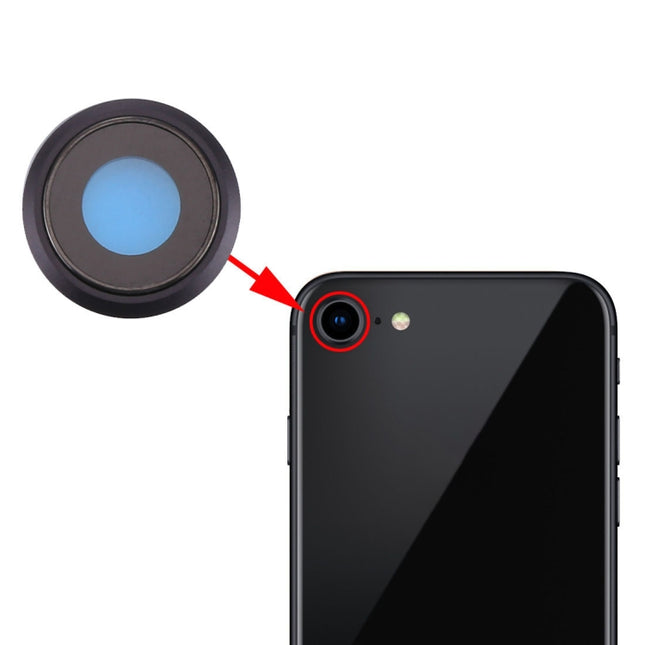 Rear Camera Lens Ring for iPhone 8 (Black)-garmade.com