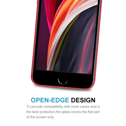 For iPhone SE 2020 Full Screen Large Arc Edge High Aluminum Tempered Glass Film (Black)-garmade.com