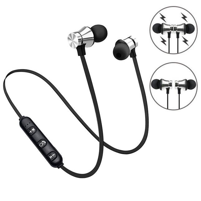 XT11 Magnetic In-Ear Wireless Bluetooth V4.2 Earphones(Silver)-garmade.com