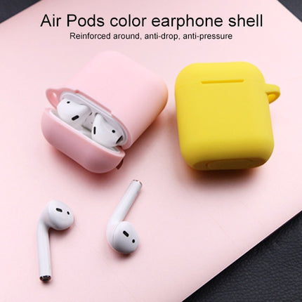 Thicken Cover Anti-drop Dust-proof Buckle Bluetooth Earphone Silicone Case for Apple Airpods(Black)-garmade.com