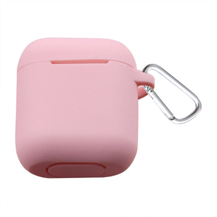Thicken Cover Anti-drop Dust-proof Buckle Bluetooth Earphone Silicone Case for Apple Airpods(Pink)-garmade.com