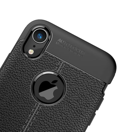 Litchi Texture TPU Case for iPhone X / XS(Black)-garmade.com